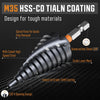 3PCS Premium HSS & Cobalt Spiral Step Drill Bit Sets, TiAlN Coated for Superior Durability, Cone Drill Bit for Sheet Metal, Stainless Steel, Aluminum, Wood, Plastic and DIY Projects