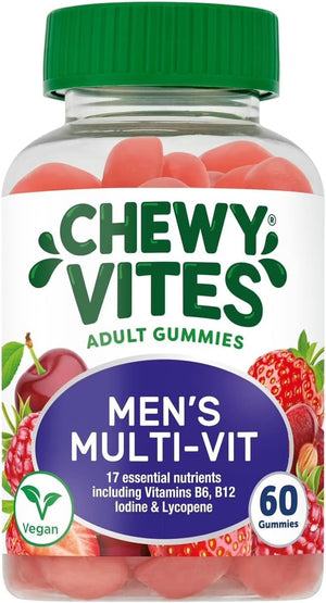 Men | Multivitamin Advance | 60 Gummy Vitamins | 12 Essential Nutrients | 2-a-Day| Real Fruit Juice | Vegan