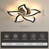 LED Ceiling Light, 60W 5400LM Modern Design Ceiling Lighting, 5 Lights Living Room Ceiling Light Acrylic Black Flower Fittings Ceilings for Bedroom, Kitchen, Dining Room 3000K Warm White