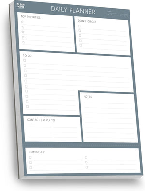 Daily Planner Desk Pad by ® – A4 Size - 100 Undated Tear Off Sheets 120gsm Thick Paper - To Do Checklist Notes for Home Business Office Study Productivity Planning and Organising