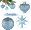 70Pcs Christmas Baubles Set, Christmas Balls Shatterproof, Christmas Tree Ornaments, Hanging Christmas Decorations for Xmas Tree, Wedding, Party, Blue & Silver