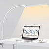 LED Desk Lamp with Clamp, Eye Caring Reading Lamp with 10 Brightness, 5 Color Modes, Long Flexible Gooseneck Daylight Light, Architect Task Lamp, Clip on Lamps for Home Office, Super Bright