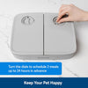 2 Meal Automatic Feeder, Built-in Timers, BPA Free Food Bowl, Suitable for Dry Food,Grey