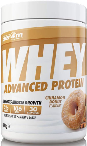 Protein Whey Powder | 30 Servings of High Protein Shake with Amino Acids | for Optimal Nutrition When Training | Low Sugar Gym Supplements (Cinnamon Donut, 900g)