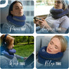 Neck Pillow for Travel Provides Double Support to The Head, Neck, and Chin in Any Sleeping Position on Flights, Car, and at Home, Comfortable Airplane Travel Pillow, Size X- Large, Black