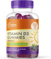 Daily Vitamin D Gummies for Adults - Contains 1000IU (25ug) VIT D3 Supplement for Immune Support - Easy Take Blackcurrant Flavour - 4 Month Supply - 120 Gummies - by