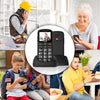 Big Button Mobile Phone for Elderly Easy to Use Basic Mobile Phone SIM Free Unlocked Senior Mobile Phone with SOS Button, Speed Dial, 800mAh, Bluetooth and Charging Dock-Black