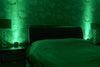 Plugin GU10 Spotlight Uplighter Wall Wash Light Plug Socket Lamp with Green Narrow Beam Bulb