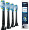 Sonicare Original C3 Premium Plaque Defence Standard Sonic Toothbrush Heads - 4 Pack in Black (Model HX9044/33) (Packing May Vary)