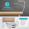 LED Desk Lamp with Clamp, Swing Arm Desk Lamp, Eye-caring Dimmable Desk Light with 10 Brightness, 3 Lighting Modes, Adjustable Table Lamp for Study, Drawing, Office, Architect, Task, Workbench