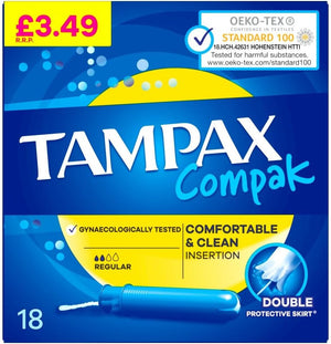 ampax Complax Tampons 6 x 18 Price Marked Packs (Regular)