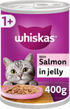 1+ Salmon in Jelly Pack of 12 x 400 g Cans, Adult Cat Wet Food