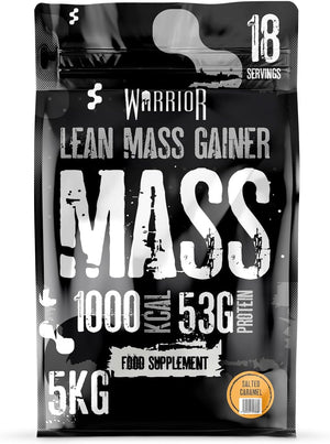 Mass Protein Powder – 5.04kg – Serious Mass Gainer – High Calorie, Weight Gain Supplement – 61g of Protein, 18 Servings, 1000+ Calories Shake, Supports Muscle Growth (Salted Caramel, 5kg)