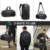 Gym Sports Bag for Men,40L Waterproof Gym Duffle Bag with Shoes Compartment and Wet Pocket,Travel Duffel Bag with Shoulder Strap and Backpack Function (Black)