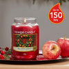 Scented Candle, Red Apple Wreath Large Jar Candle, Long Burning Candles: up to 150 Hours, Perfect Christmas Gifts for Women