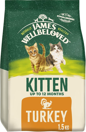 Junior Turkey 1.5 kg Bag, Hypoallergenic Kitten Dry Cat Food