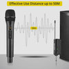 Wireless Microphones UHF with Volume Treble Bass Echo Control No Delay No Noise Cordless Dynamic Mic System with Rechargeable Receiver for Karaoke Machine Singing Wedding Church DJ Party Speech