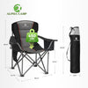 Camping Chairs for Adults Heavy Duty Camping Chair Up to 200 kg Folding Camp Chair with Cup Holder and Cooler Bag for Outdoor Picnic Fishing, Lightweight and Portable, Black