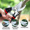 "Ultimate Garden Pruning Set:  Secateurs, Shears, and Clippers for Effortless Trimming and Gardening - Black"