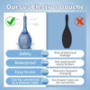 Douche Enema - 245ml Enema kit Anti Back-Flow Douche Kit with 7-Hole Nozzle, Silicone Enema Bulb Kit for Constipation Navy Blue（1 Pack)