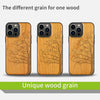 Magnetic Wood Case for iPhone 13 Pro Max Case [Hard Real Wood & Soft TPU] Shockproof Hybrid Protective Cover Unique & Classy Wooden Case Compatible with MagSafe (Eternal Tree-Cherry)