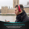 On Ear Wireless Bluetooth Headphones with Microphone -  EP636 - Bluetooth Version 4.1 + EDR, Lightweight Engineering NFC One Tap to Connect for Android and Apple - Red