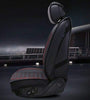 FULL SET Black Car Seat Covers Universal Deluxe Waterproof PU Leather Dog Pet Protectors Cushion Adjustable Removable Auto Seat Cushions Padded