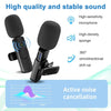 Wireless Microphones for iPhone/Android, Wireless Lavalier Microphone for Video Recording, Lightning/USB-C Lapel Bluetooth Microphone for Vlogging/Interview/TikTok/YouTub (2 Microphones and Receiver)