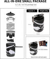 FMS-X2 Personal Cooking System Outdoor Hiking Camping Equipment Oven with Piezo Ignition POT Support & Stand for Outdoor Acitivities- Portable Propane Gas Stove Burner
