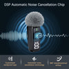 Wireless Microphone for iPhone iPad with Transmitter Digital Display and 40 Hours Charging Case, Clip on Wireless Lavalier Microphone for Video Recording - Set of 2