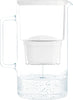 Glass Water Filter Jug, incl. 1 Filter Cartridge, 3 Litre, White