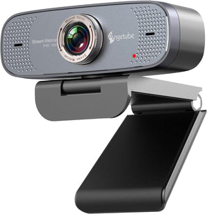 1080P USB Webcam with Mic PC Camera for Video Calling & Recording Video Conference/Online Teaching/Business Meeting Compatible with Computer Desktop Laptop MacBook for Windows Android Ios