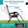 Sun Loungers For Garden Chairs Set of 2, Heavy Duty Zero Gravity Chairs With Cup Holders & Headrest Pillow, Folding Garden Recliner Chairs Sunloungers For Deck Chair, Patio, Beach Lounger