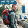 Self Inflating Camping Mat, 9CM Portable Ultralight Inflatable Sleeping Mat with Foot Pump and Pillow, Compact Waterproof Connectable Double Camping Mattress for Hiking, Backpacking