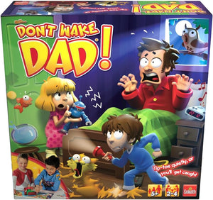 Sshh, Don't Wake Dad! | Tip-Toe Quietly or You'll Get Caught! | Kids Action and Reflex Board Game | For 2-4 Players | Ages 5+