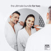 Duo PRO Ultra Whitening 40,000 VPM Electric Smart ToothBrushes ADA Accepted - 4 Modes with Smart Timers - UV Sanitizing & Wireless Charging Base - 10 Proflex Brush Heads & 2 Travel Cases
