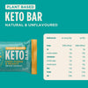 - Plant Based Keto Protein Bars - Low Carb - 50g x18-12.6g Protein, 9.3g Fibre, 8.6g Carbs - Gluten, Palm Oil & Dairy Free Snack Bar - Choc Fudge