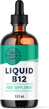 Liquid Vitamin B 12 – 115 mL – Vegan B12 Liquid Vitamin – Supports Brain Energy Nervous System – Naturally Sweet Flavor – No Refined Sugar – Gluten Free Non-GMO Keto/Paleo Friendly