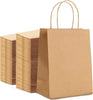 100 Pcs Brown Paper Bags With Handles, Large Paper Gift Bags, Eco-Friendly Kraft Shopping Carrier Bags for Wedding, Christmas, Easter, Birthday Parties & Merchandise Retail 25x31x12cm