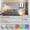 LED Battery Wall Lights, LED Wall Mounted Sconces with Remote, 3 Color Temperatures & 13 RGB & Dimmable Magnetic 360° Free Rotation Rechargeable Wall Lamp Wall Lighting (1 Pack White)