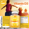 Vitamin D3 Gummies 4000 IU Adults - 90 High Strength Gummies - 1 a Day - Natural Orange Flavour - Vegetarian Vitamin D Supplement - Chewable VIT D Gummy - Made in The UK -