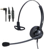 Telephone Headset for Home Phones with 2.5mm Jack, Corded Call Center Headset with Noise Cancelling Microphone for Panasonic KG-TGEA20 KX-TGA470 Cisco SPA 525G Uniden Vtech DS6151 DS6671-3 CS611