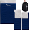Double Sleeping Bag - King Size - 300GSM - 3-4 Season - Converts into 2 Single Sleeping Bags - Ideal for Camping and Hiking Trips - Waterproof - Navy