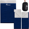 Double Sleeping Bag - King Size - 300GSM - 3-4 Season - Converts into 2 Single Sleeping Bags - Ideal for Camping and Hiking Trips - Waterproof - Navy