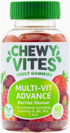 Adults Multivitamin Advance | 60 Gummy Vitamins | 12 Essential Nutrients | 1-a-Day | 2 Months Supply | Real Fruit Juice | Vegan