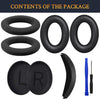 Ear Pads Cushions + Headband + Silicone Earpads Cover Protector, Replacement Kit for Bose QuietComfort 35 QC35, QC35 ii Over-Ear Headphones - Black