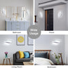 Modern LED Wall Light Indoor, 20W White LED Wall Lamp, 6500K Cool Light, Acrylic Leaf Shaped Sconce Wall Light for Bedroom, Hallway, Stair, Living Room, Corridor