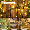 Christmas Tree Fairy Lights Outdoor - 50m 500LED Warm White String Light Mains Powered Dimmable 8-Modes Timer Remote Control Indoor Outside Waterproof Xmas Lighting Decoration