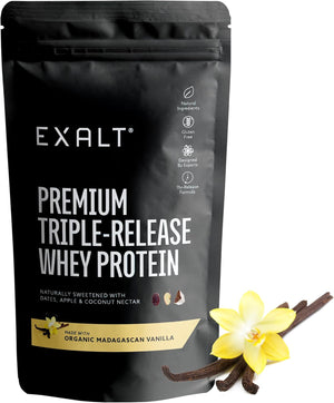 | 7hr Triple Release Protein Blend: Grass Fed Whey Protein Powder, Free-Range Egg White & Micellar Casein | Madagascan Vanilla | 500G