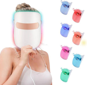 7 Color LED Face Light Therapy Mask, Red Light Therapy Mask for Face, Lightweight LED Facial Skin Care Mask, Led Face Mask Light Therapy, Anti-Aging Wrinkle Spa Facial Treatment